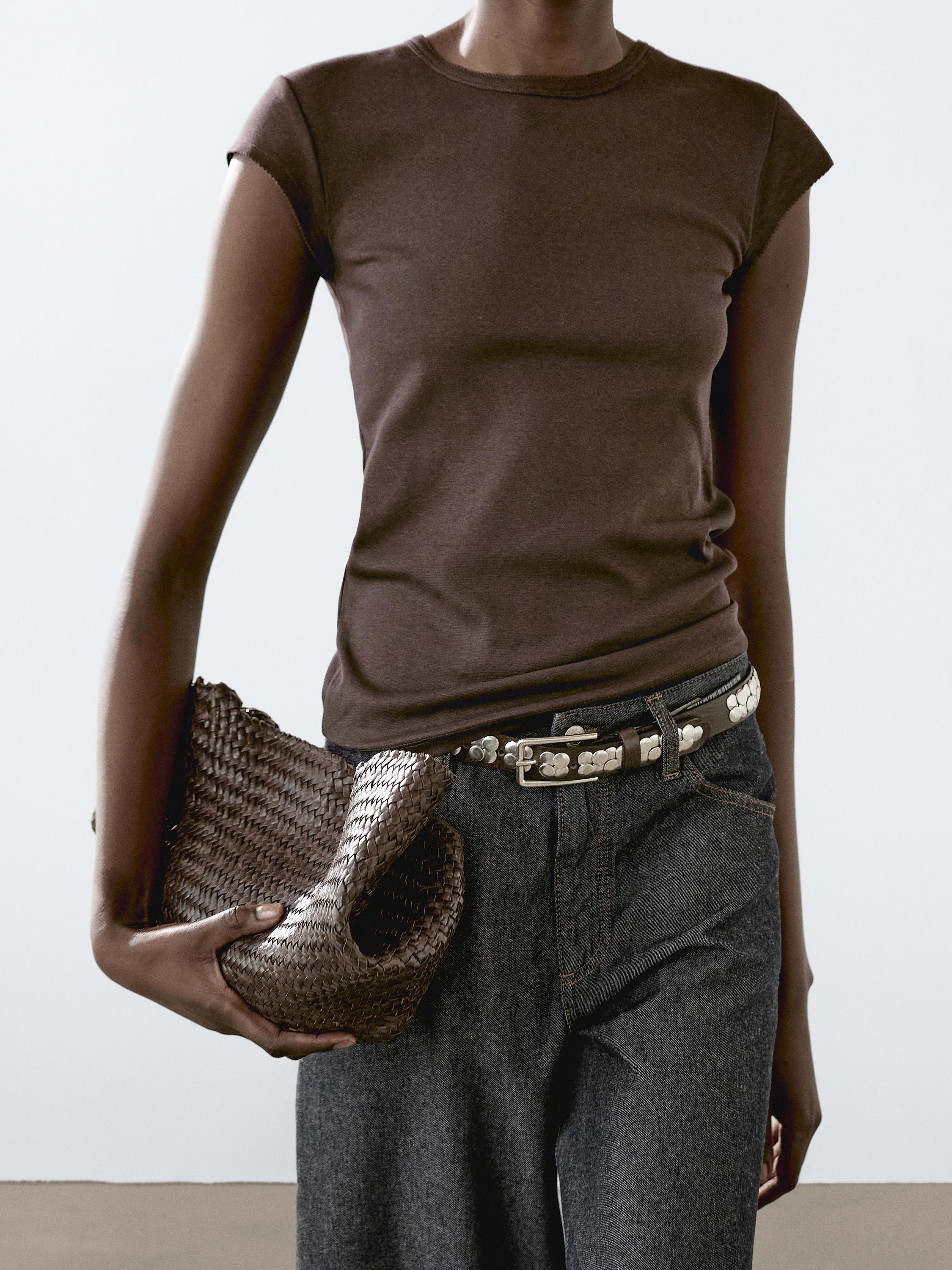 Short sleeve T-shirt with trim details